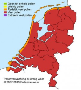 Screenshot van Pollennieuws.nl